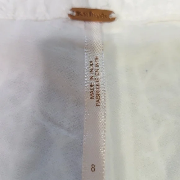 Free People White Cheeky Embroidered Shorts - Picture 6 of 7